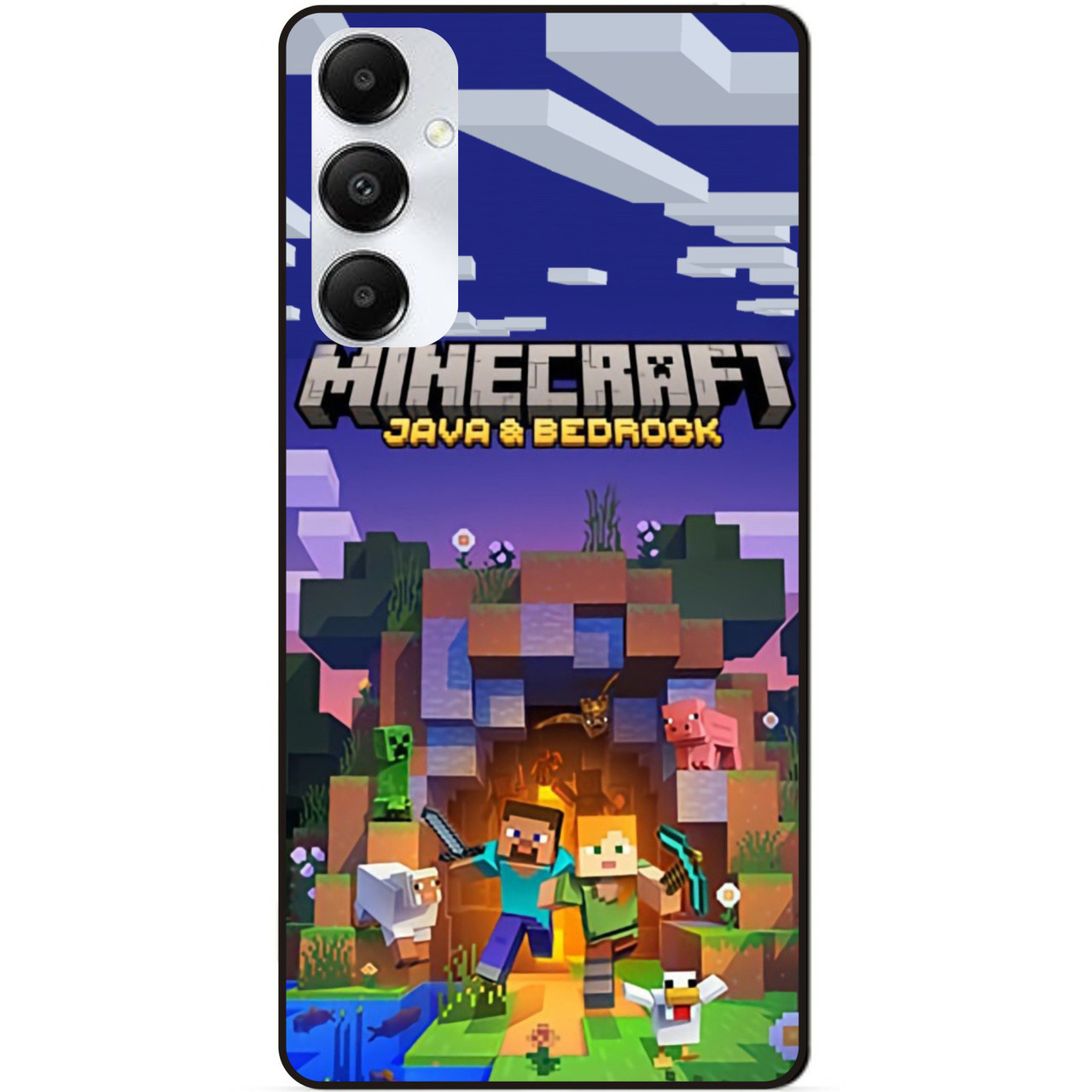Силіконовий чохол бампер для Samsung A16 5G з картинкою Майнкрафт Minecraft