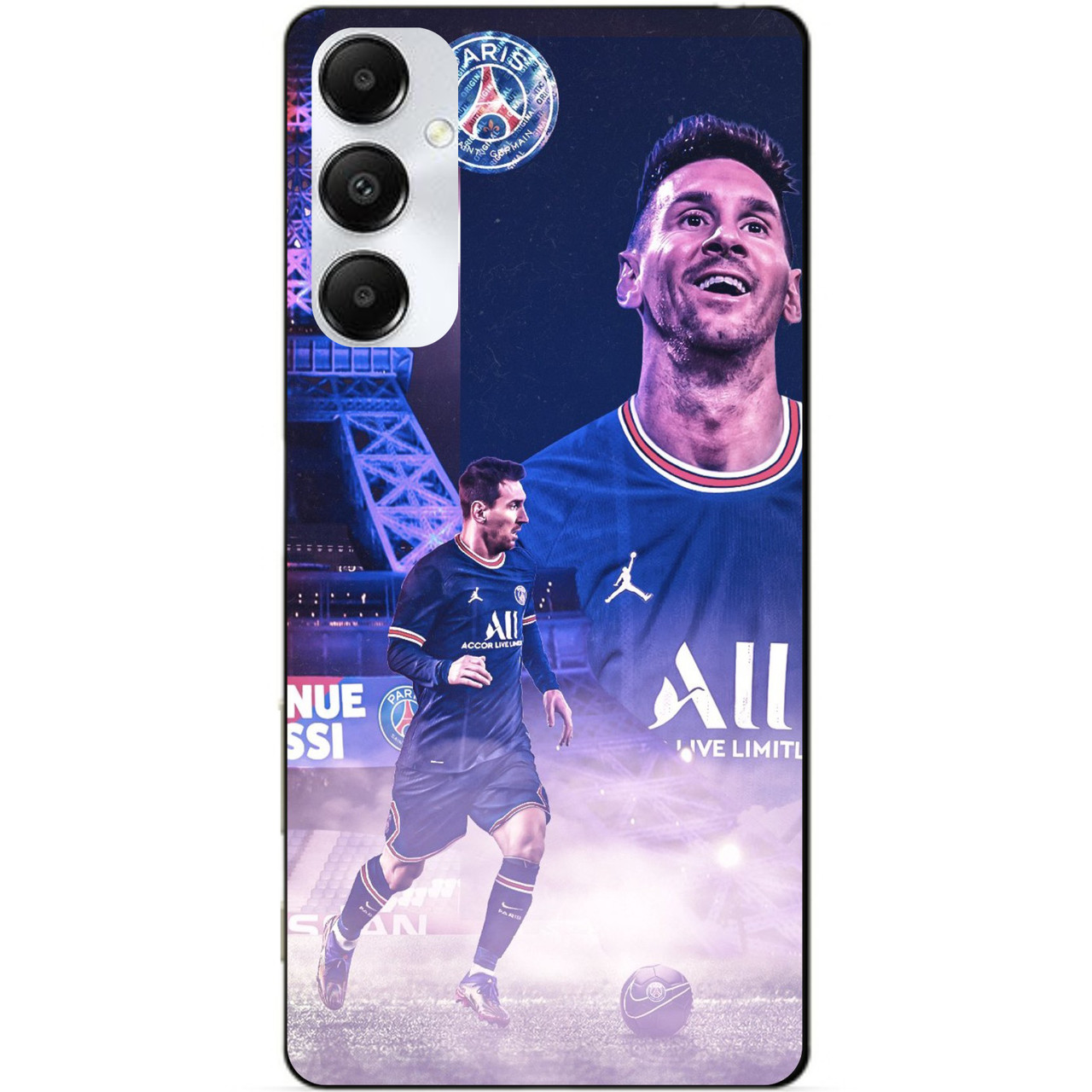 Силіконовий чохол бампер для Samsung A16 5G з малюнком Messi PSG Мессі
