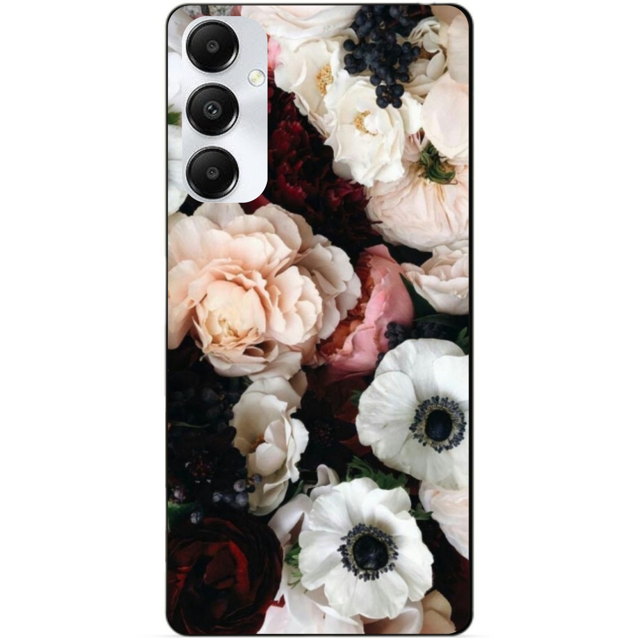 Силіконовий чохол бампер для Samsung A16 5G з малюнком Маки квіти