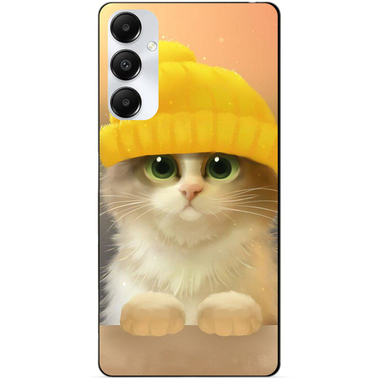 Силіконовий чохол бампер для Samsung A16 5G з малюнком Котик у шапці