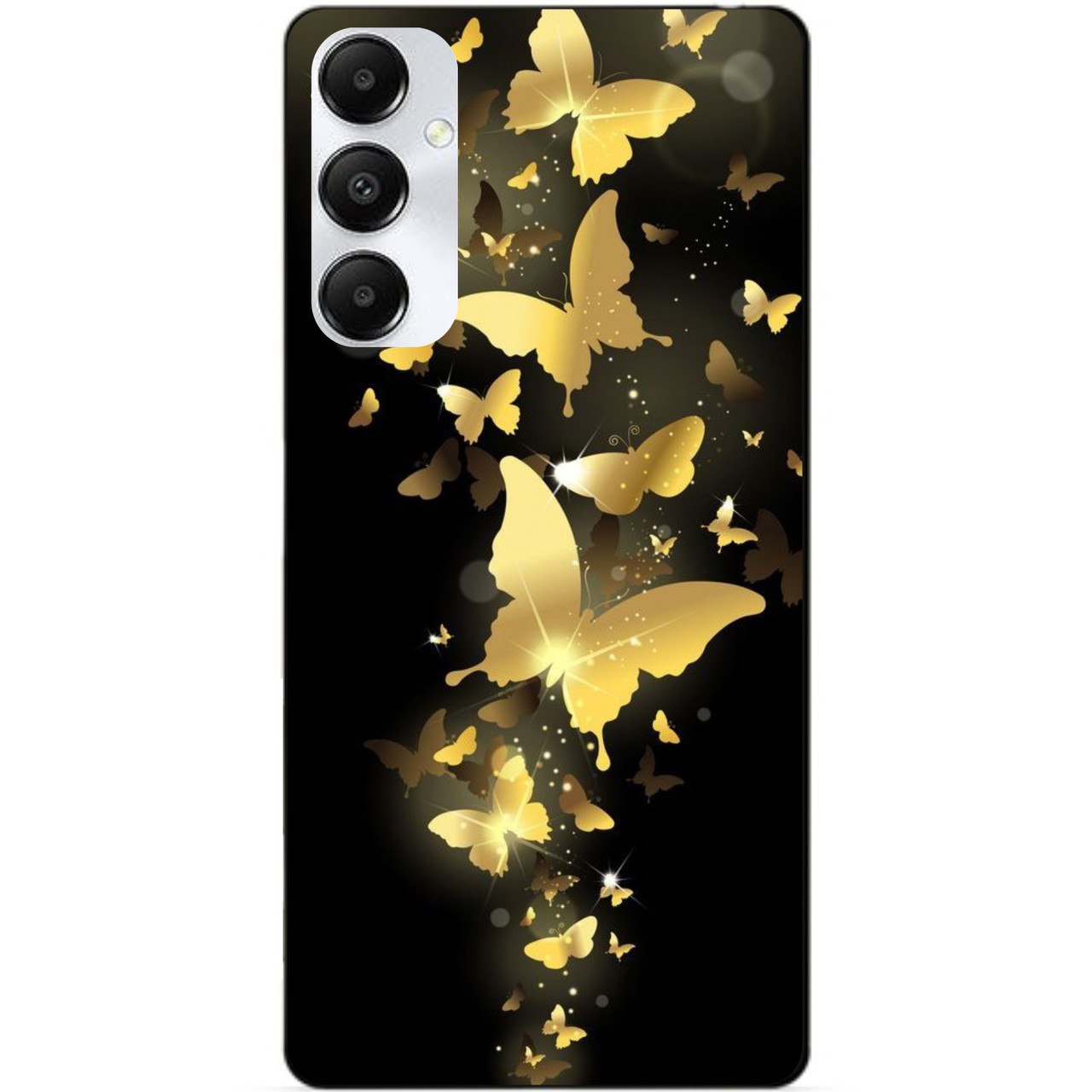 Силіконовий чохол бампер для Samsung A16 5G з малюнком Золоті Метелики Метелики Метелики