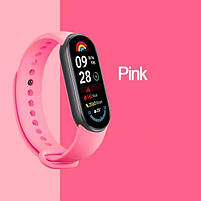 Ремінець для фітнес браслета Xiaomi Mi Band 8 і 9 рожевий, фото 3