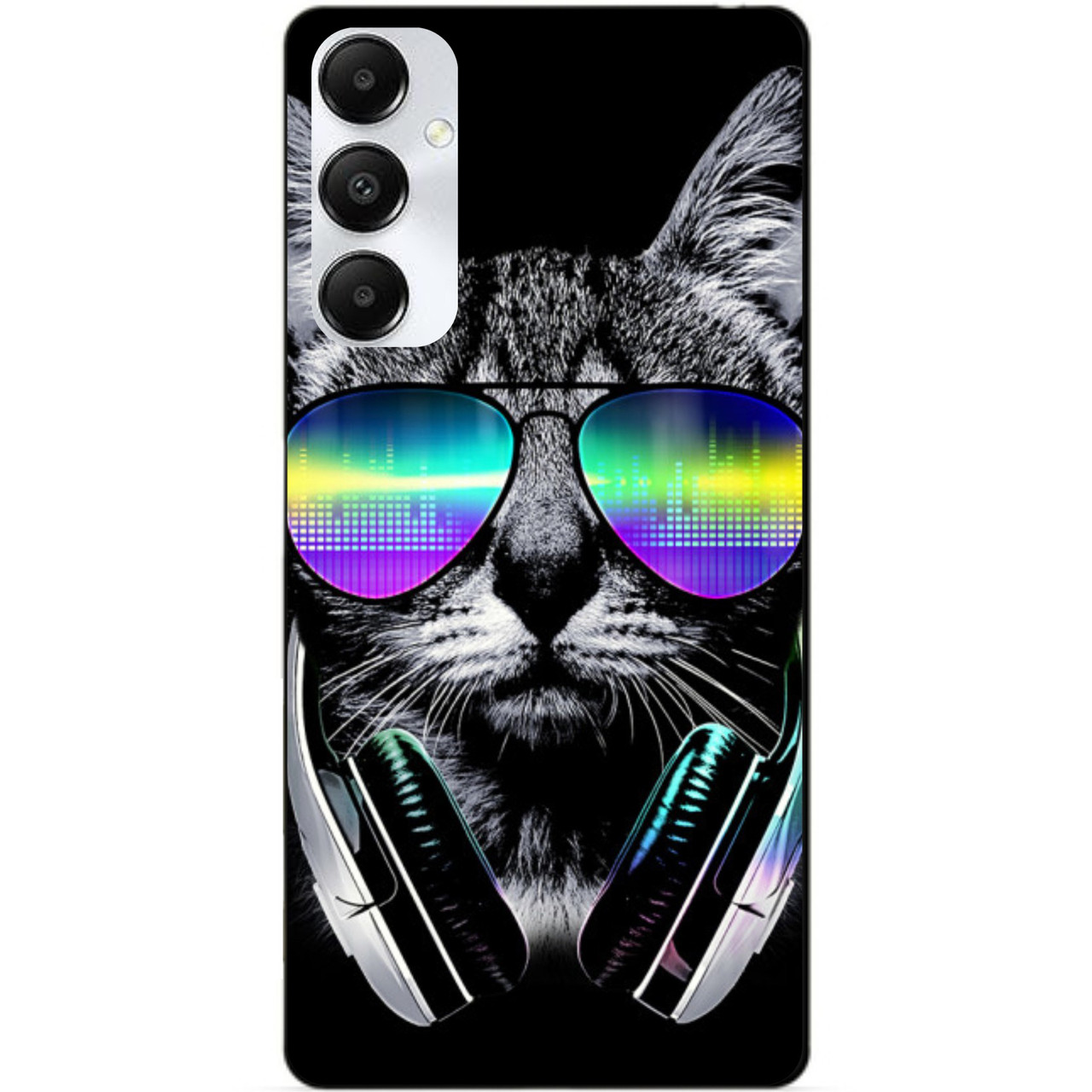 Силіконовий чохол бампер для Samsung A16 5G з малюнком Музичний кіт