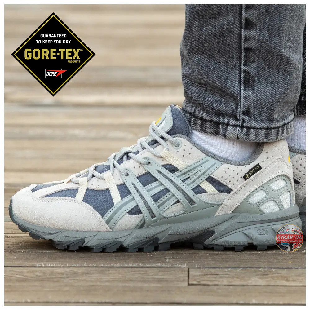 Чоловічі кросівки Asics Gel-Sonoma 15-50 Gore-Tex GTX Grey Suede, водонепроникні кросівки асікс гель сонома 15-50 гортекс