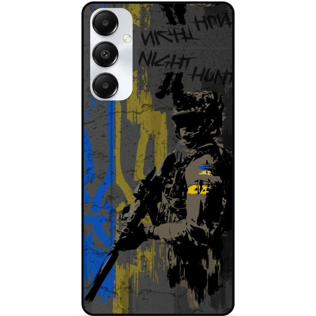 Силіконовий чохол бампер для Samsung A16 5G з малюнком ЗСУ Україна Night Hunter