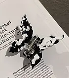 Шпилька крабик для волосся метелик перловий чорно-білий Fashion Jewelry, фото 2