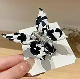 Шпилька крабик для волосся метелик перловий чорно-білий Fashion Jewelry, фото 3