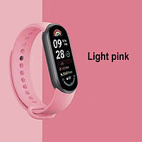 Ремінець для фітнес браслета Xiaomi Mi Band 8 і 9 світло-рожевий, фото 3