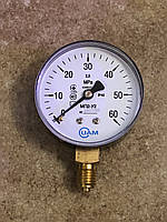 МП2-У2 Манометр загальнотехнічний 600 кгс/см2 (60МПа,60000кПа) Ф63мм М12*1,5 радіальний (Україна-UAM)