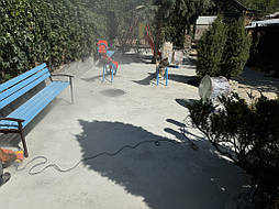 Бешовное покрытие для детской площадки из EPDM крошки микс цветов 2