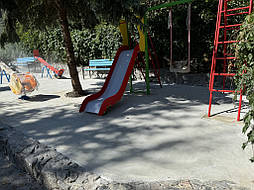 Бешовное покрытие для детской площадки из EPDM крошки микс цветов 4