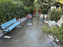 Бешовное покрытие для детской площадки из EPDM крошки микс цветов 3