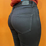 Джинси Vanver жіночі на флісі завужені теплі на зиму висока посадка 33 чорні, фото 9
