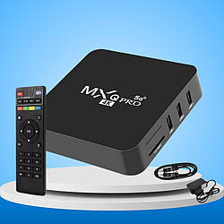 Смарт приставка TV Box MXQ 4k Pro 5G для телевізора з пультом медіаплеєр Android 4/64 GB