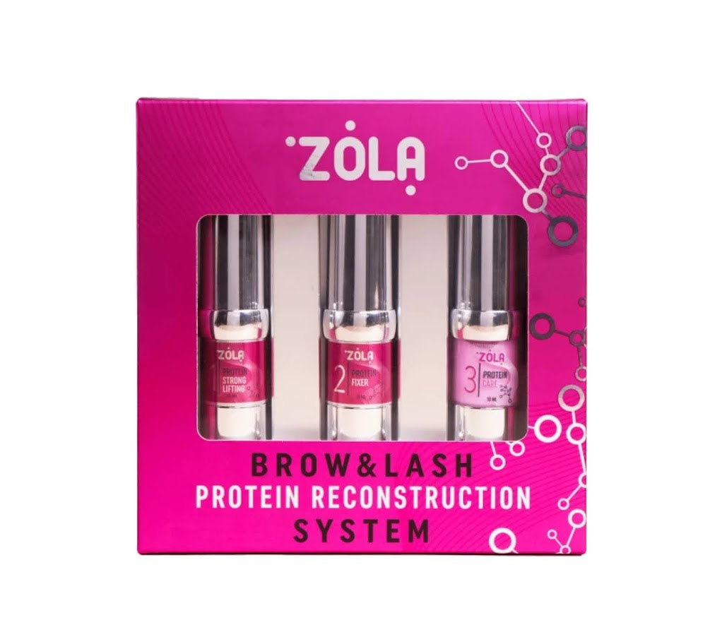 Набір складів Zola Brow And Lash Protein Reconstruction System - для ламінування брів та вій, фото 1