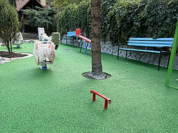 Бешовное покрытие для детской площадки из EPDM крошки микс цветов 12