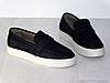 Чоловічі лофери зимові шкіряні чорні 42р, фото 5