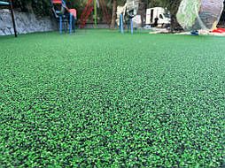 Бешовное покрытие для детской площадки из EPDM крошки микс цветов 14