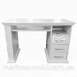 Стіл манікюрний з шухлядками стіл для майстра з м'якими боковушками в манікюрний кабінет М127, фото 2