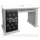 Стіл манікюрний з шухлядками стіл для майстра з м'якими боковушками в манікюрний кабінет М127, фото 3