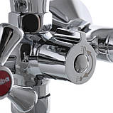 Змішувач для ванни двовентильний з довгим виливом Haiba Smes 140 EURO (HB0366) Хайба Смес 140, фото 4