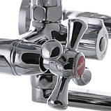 Змішувач для ванни двовентильний з довгим виливом Haiba Smes 140 EURO (HB0366) Хайба Смес 140, фото 3