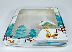 Коробка Зима 20 х 20 х 3 см