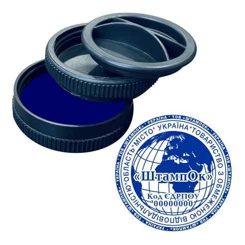 Печатка підприємства ТОВ з ручною оснасткою d 40 мм-X2