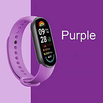 Ремінець для фітнес браслета Xiaomi Mi Band 8 і 9 фіолетовий, фото 3