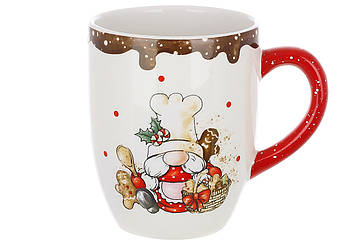 Кухоль керамічний Гном-повариха з пряниками, 300 мл