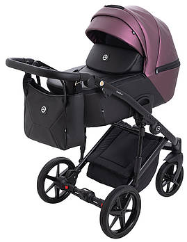 Коляска універсальна 2в1 Adamex Mobi Air Thermo ECO (сумка, кошик, чохол на ніжки) Фіолетова
