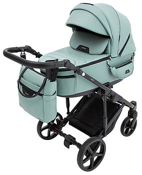 Коляска універсальна 2в1 Adamex Zico Eco (сумка, кошик, чохол на ніжки) Блакитна