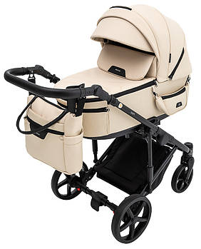 Коляска універсальна 2в1 Adamex Zico Eco (сумка, кошик, чохол на ніжки) Бежева