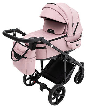 Коляска універсальна 2в1 Adamex Zico Tip (сумка, кошик, чохол на ніжки) Рожева