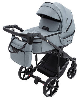 Коляска універсальна 2в1 Adamex Zico Tip (сумка, кошик, чохол на ніжки) Сіра