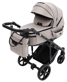 Коляска універсальна 2в1 Adamex Zico Tip (сумка, кошик, чохол на ніжки) Бежева