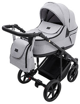 Коляска універсальна 2в1 Adamex Locco Tip (рюкзак, кошик, підсклянник, москітна сітка, дощовик) Сіра