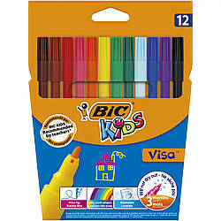 Фломастери BIC Kids Visa (12 кольорів)