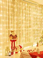 Світлодіодна гірлянда штора 3x2м, 240 діодів, 220V, тепле світло