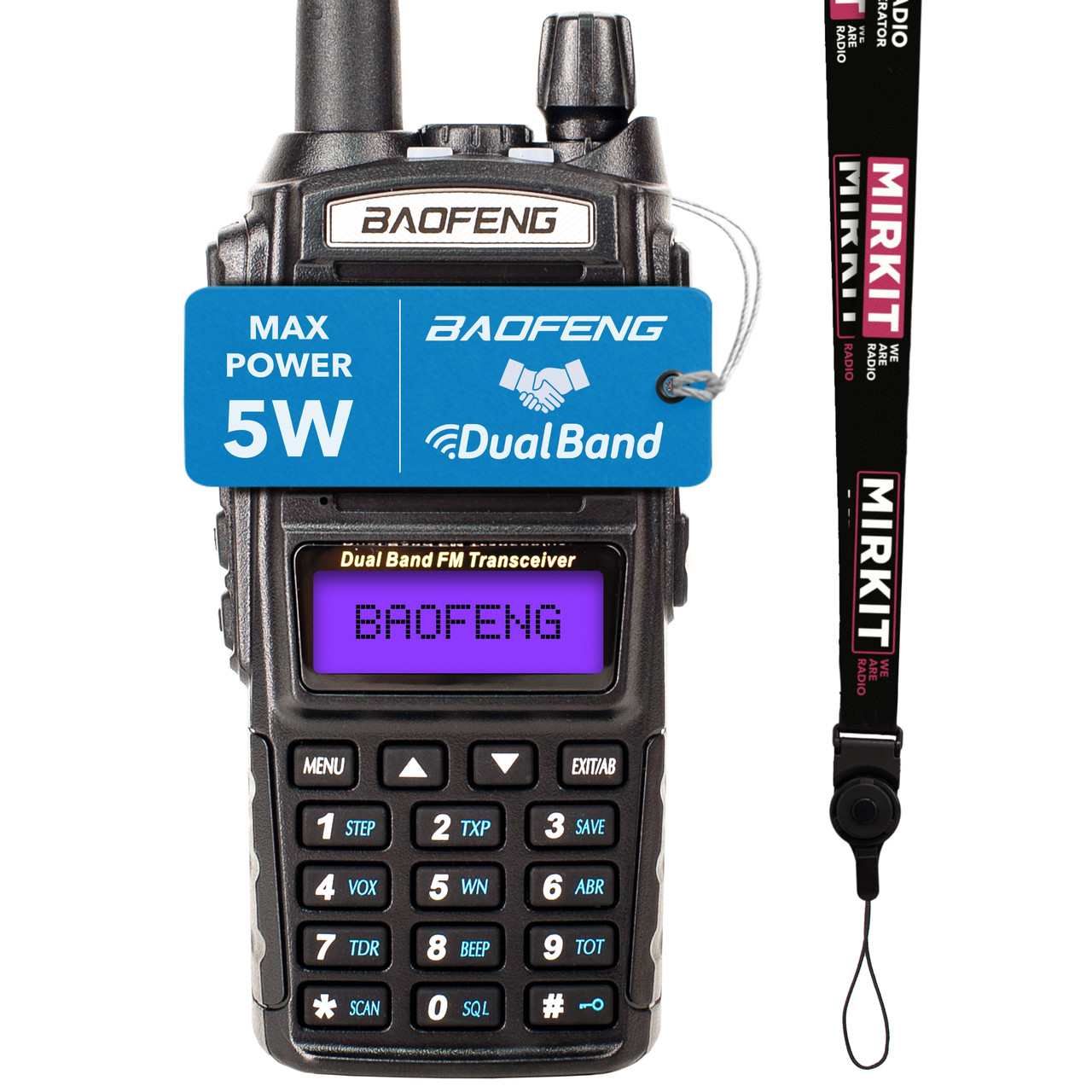 Рация Baofeng UV-82 5 Ватт + Гарнитура с двойной кнопкой PTT, фото 1
