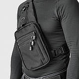 Нагрудна сумка-кобура A-line A33. Cordura 1000D. Колір Чорний, фото 3