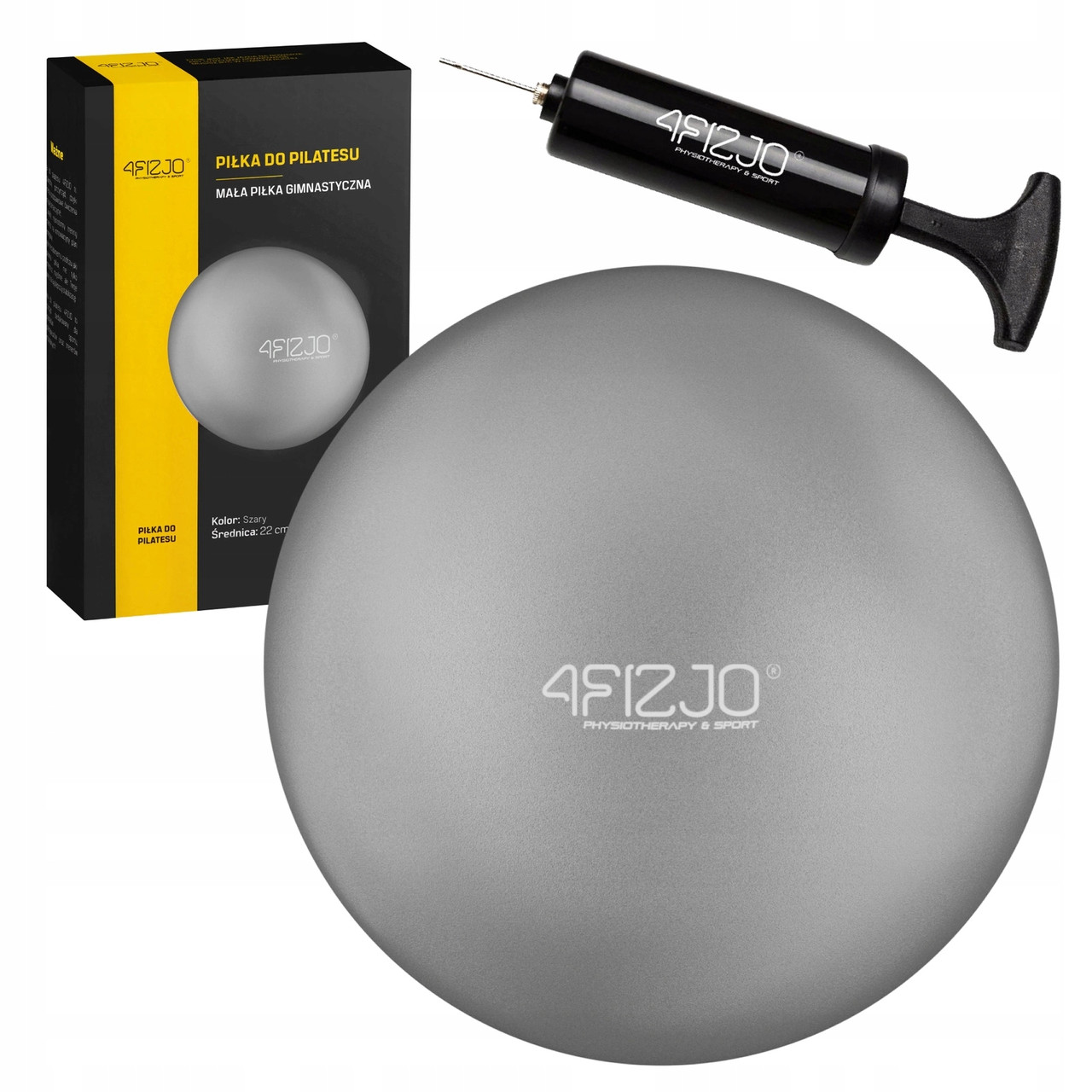 М'яч для пілатесу, йоги, реабілітації 4FIZJO 22 см Grey (P-5907739314499)