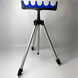 Підставка тринога регульована на 5 вудилищ Weida 0-08 з гачком для казанка
