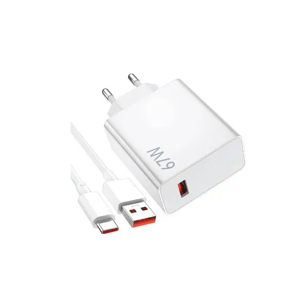 Зарядний адаптер — блок живлення Xiaomi Wall Charger 67 W + USB-C кабель (BHR4935CN), фото 1