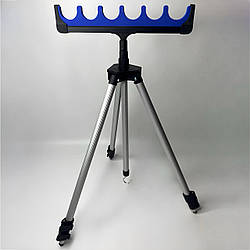 Підставка тринога регульована на 6 вудилищ Weida 0-08 з гачком для казанка