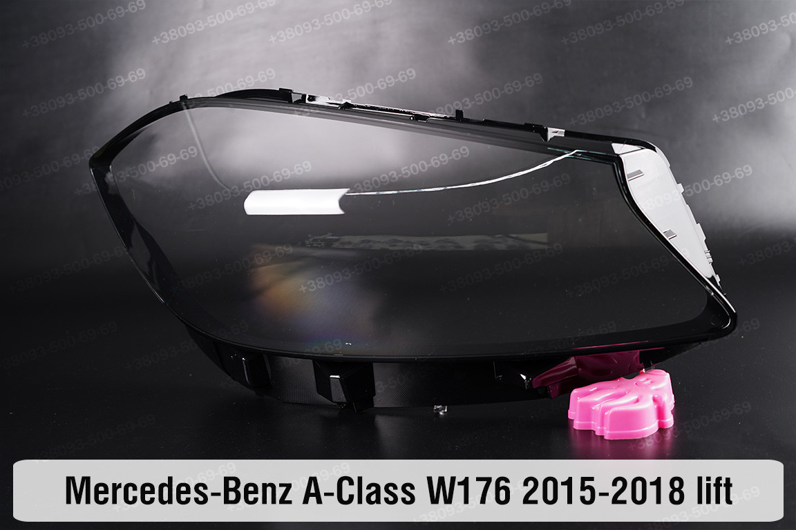 Скло фари Mercedes-Benz A-Class W176 (2015-2018) рест праве
