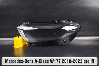 Скло фари Mercedes-Benz A-Class W177 (2018-2023) дорест ліве