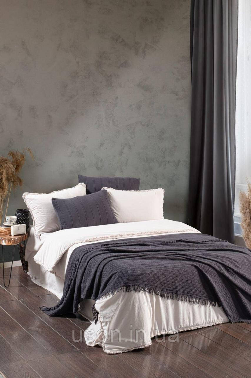 Комплект постільної білизни з вареного бавовни ТМ Sikel Soho Firfirli 200 х 220 см Natural, фото 1