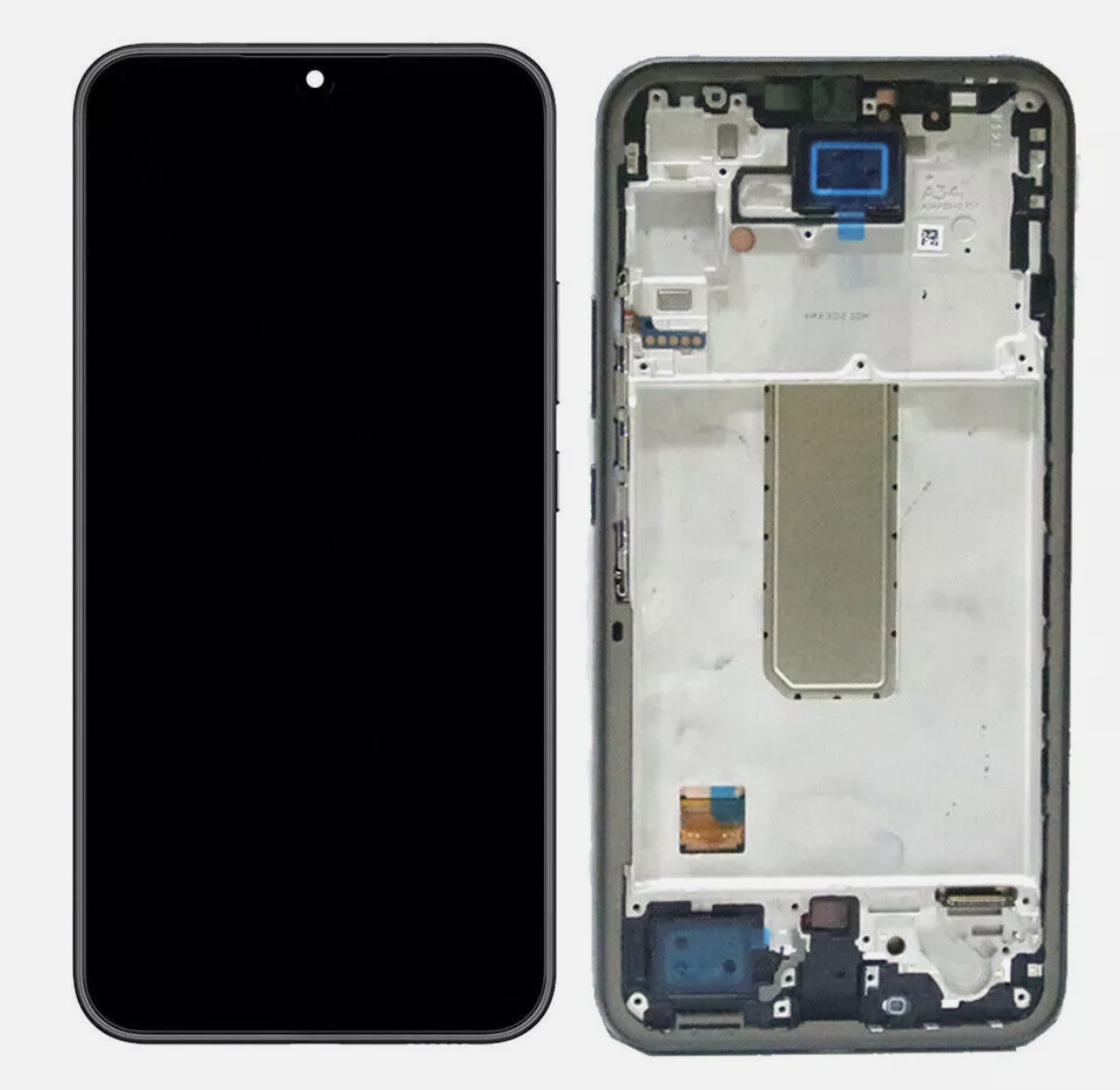 Дисплей (екран) для Samsung A346B Galaxy A34 + тачскрин, чорний, оригінал, сервісне паковання, GH82-31200A, с