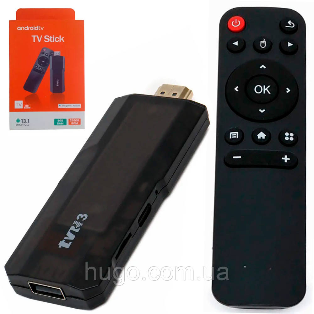 Смарт ТВ приставка з пультом (2GB/16GB/4K), TVR3 / Приставка до телевізора / Андроїд приставка
